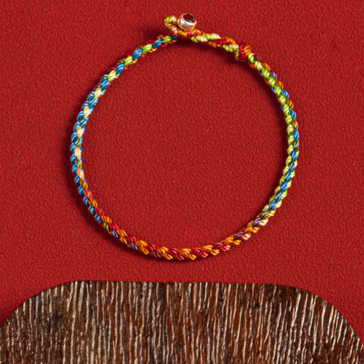 Buddha Stones;Que seas bendecido con paz y seguridad en las cuatro estaciones Pulsera Lucky Multicolor