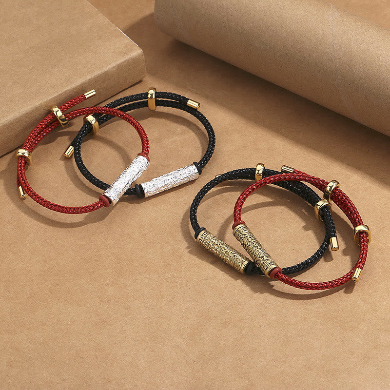 Pulsera trenzada de fuerza de protección de cuerda Tai Sui hecha a mano con Buddha Stones Tíbet