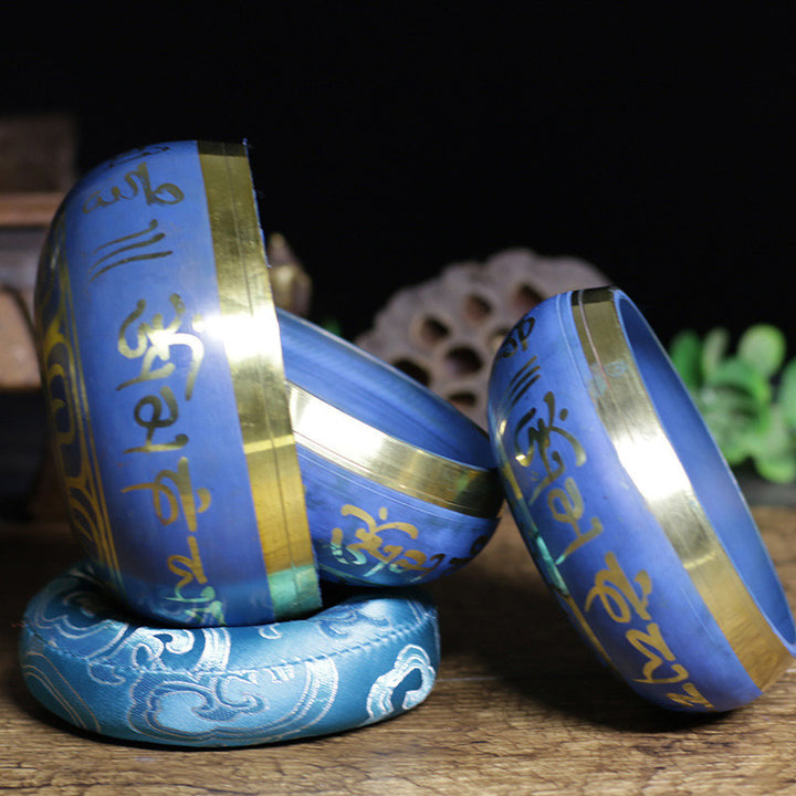 Cuenco de sonido tibetano hecho a mano para relajación, meditación, oración, canto, juego de cuencos