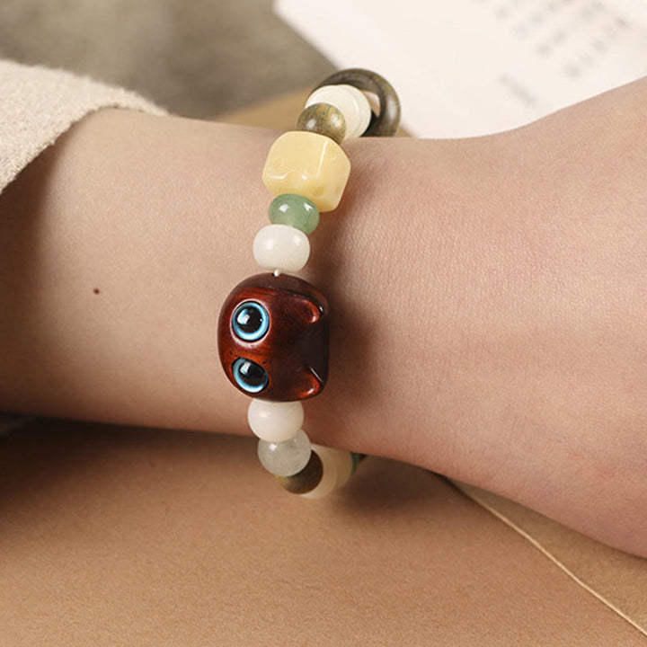 Buddha Stones, semillas de Bodhi, sándalo verde, madera de ébano, hoja pequeña, sándalo rojo, cabeza de gato, garra de pata, pulsera de la paz - image 13