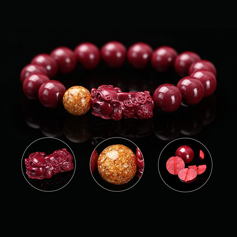 Pulsera Calma Pixiu Cinabrio Tibetano Buddha Stones