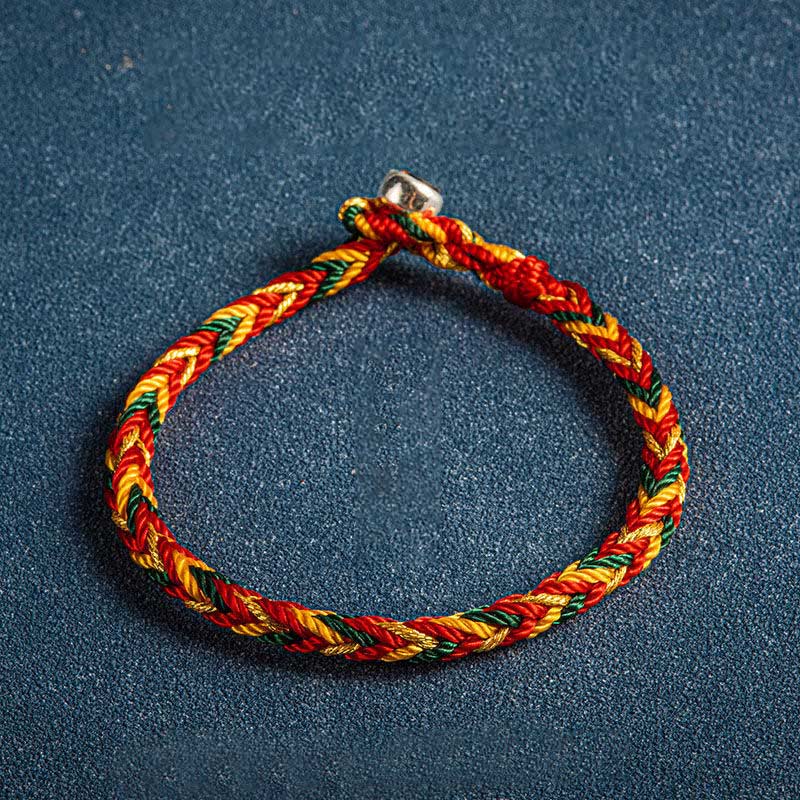 Buddha Stones;Que estés sano y salvo todo el año; Pulsera Suerte Multicolor