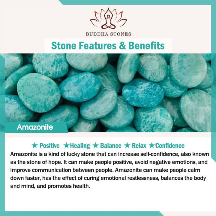 Buddha Stones Lazurita Jaspe Picasso Amazonita Rodonita Apatita Pulsera de cuentas de oración de loto positivo