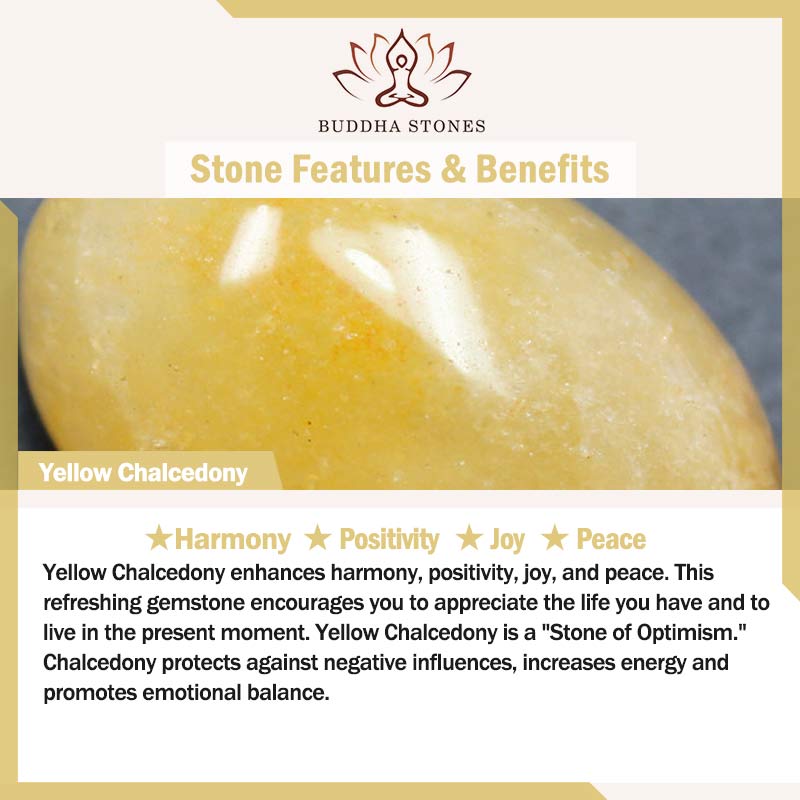 Brazalete de Armonía y Positividad de Ágata Amarilla Buddha Stones