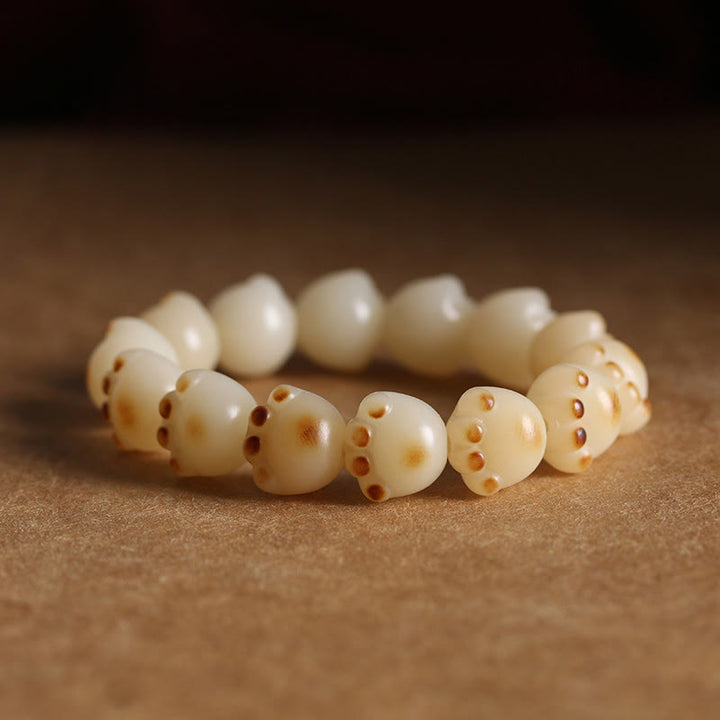 Pulsera de armonía con diseño de pata de gato y semilla de Bodhi de gato de la suerte con Buddha Stones - Pata de gato con semilla de Bodhi - image 5
