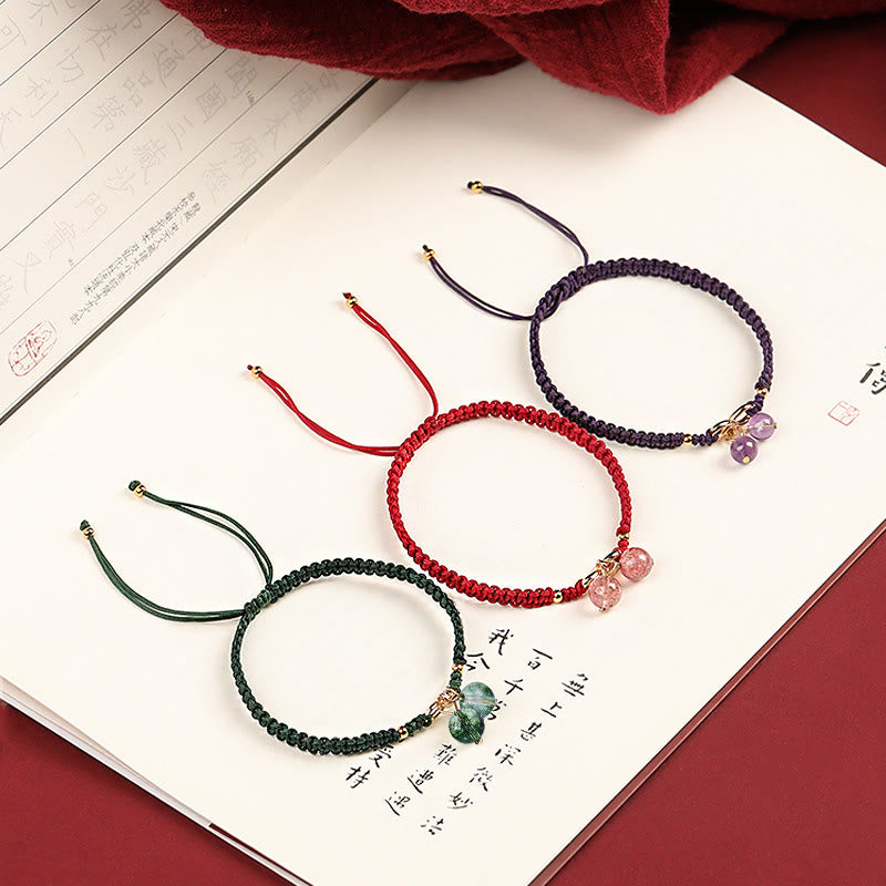 Pulsera positiva con cuentas fantasma, cuarzo fresa Natural, amatista, verde, Buddha Stones