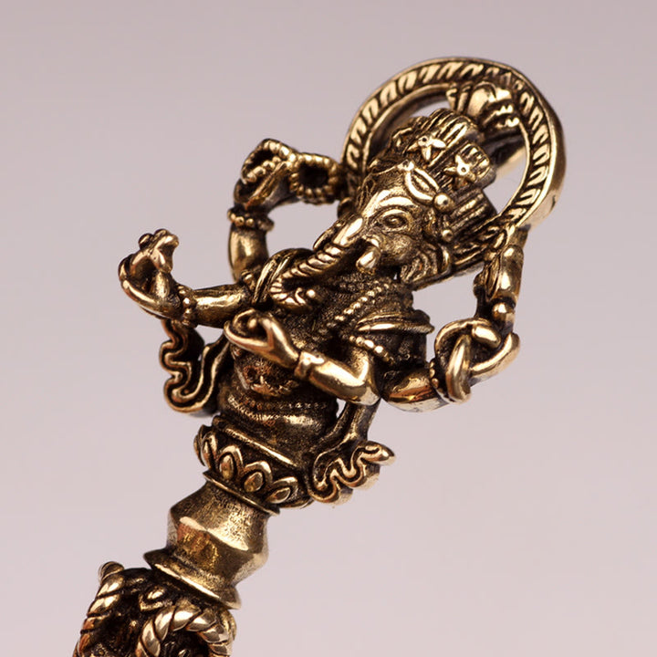 Colgante tibetano Ganesh Ganpati elefante dios de la riqueza Dorje Vajra poder espiritual - image 8
