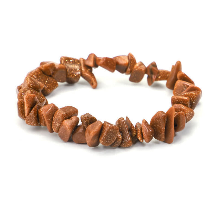 Pulsera positiva curativa con varias piedras de cristal, amatista y lazurita
