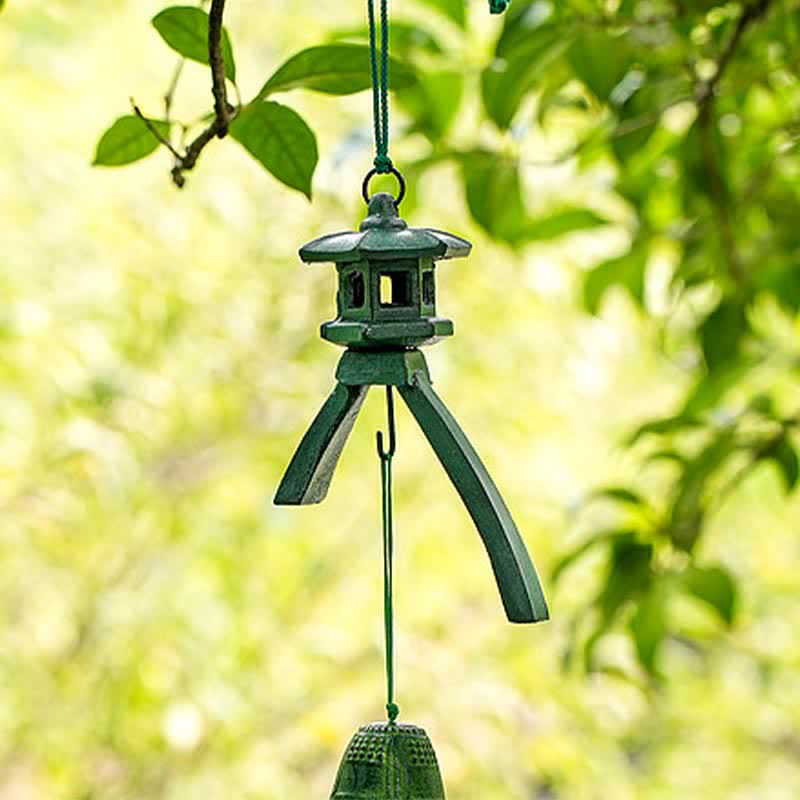 Campana colgante de pared auspiciosa, campana de la suerte, decoración del hogar hecha a mano