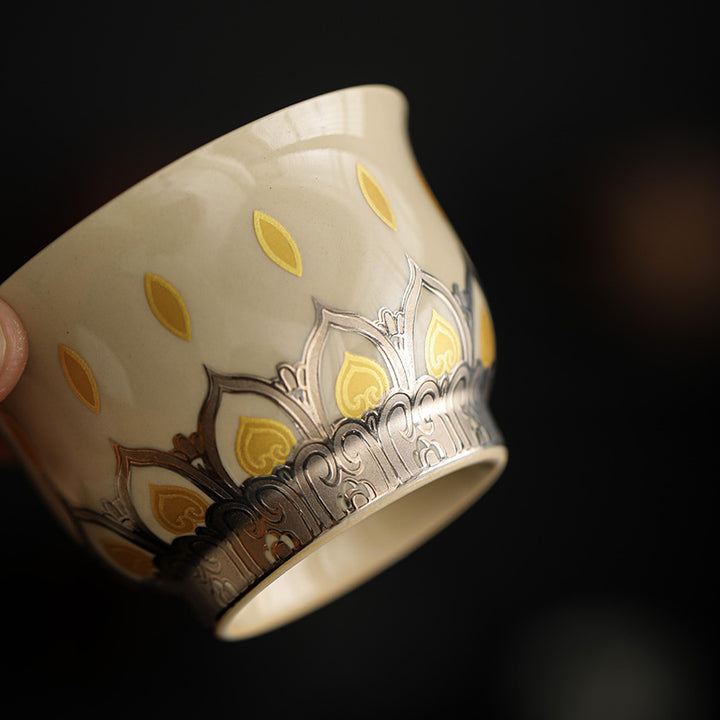 Buddha Stones Dunhuang Color Mil Budas Taza de té Kung Fu Taza de té 100ml