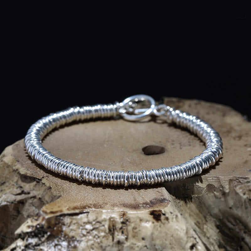 Pulsera de cadena de la suerte con diseño de patrón de círculo simple con Buddha Stones