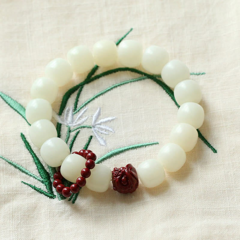 Buddha Stones Semilla Bodhi Natural Cinabrio Bailando León Encanto Sabiduría Armonía Muñeca Mala - image 3