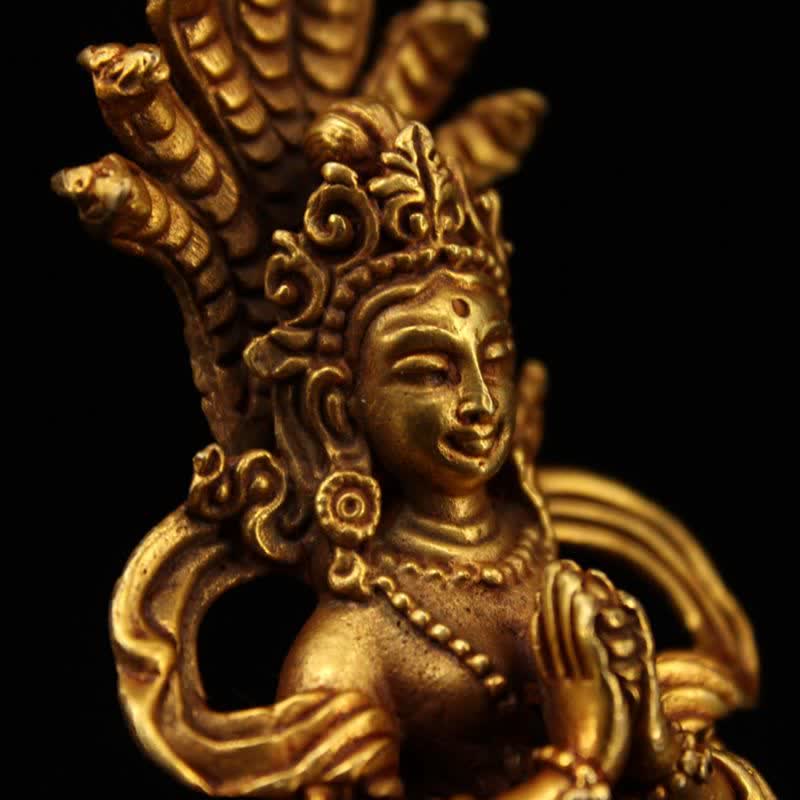 Decoración de estatua de cobre de protección de Bodhisattva Nagarjuna - image 3
