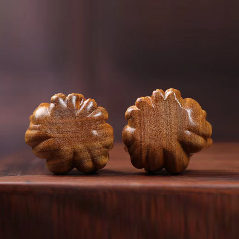 Miniatura de zorro de nueve colas, Buddha Stones, marfil, fruta, sándalo, sándalo verde, decoración bendita - image 14