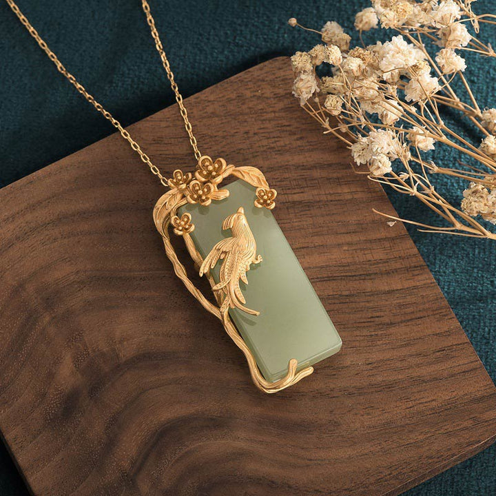 Colgante de collar de equilibrio de aventurina verde natural