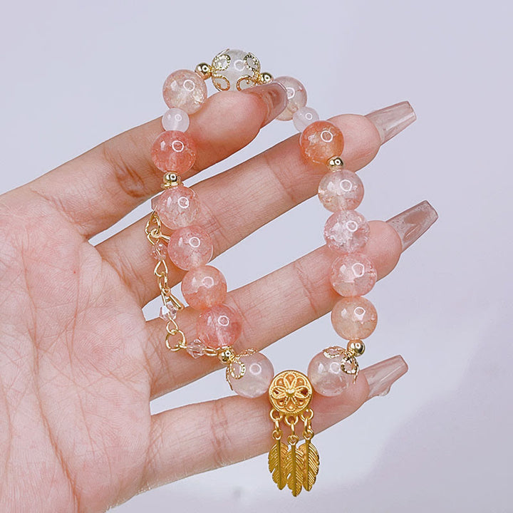 Pulsera con dijes de protección de atrapasueños con Buddha Stones