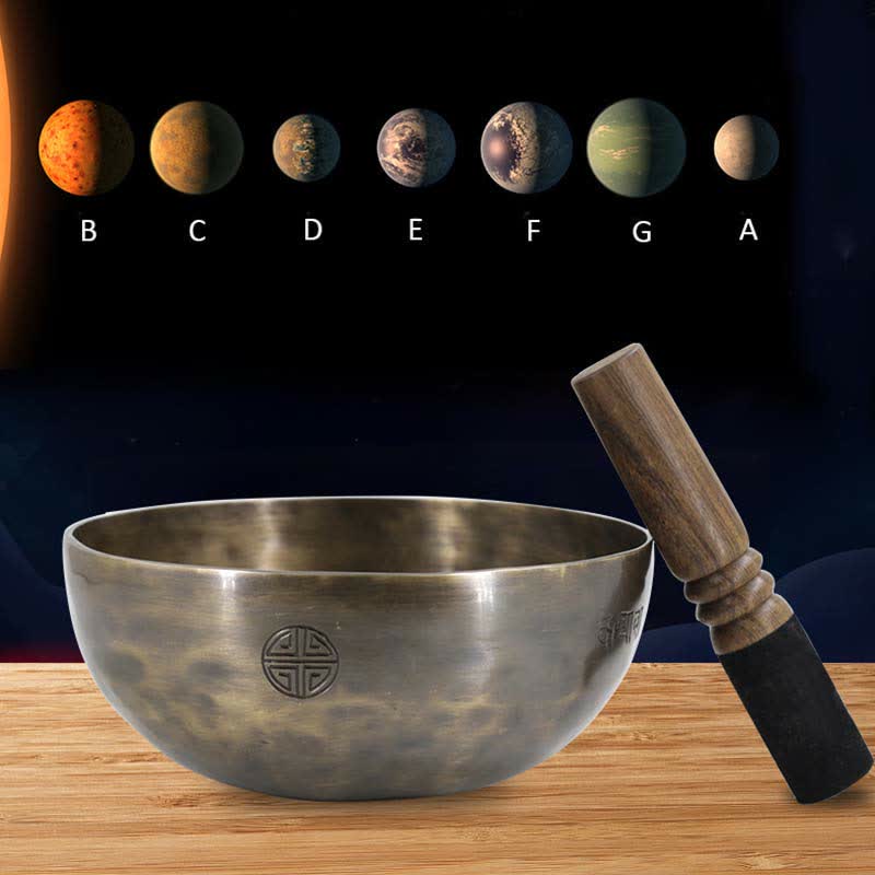 Cuenco tibetano Lunar Rainbow Full Moon hecho a mano para curación y meditación, juego de cuencos con sonido de energía positiva - image 2