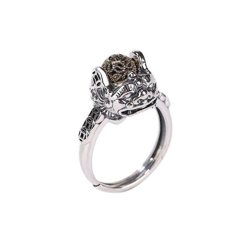 Anillo ajustable de plata de ley 925 con Buddha Stones PiXiu, moneda de cobre, riqueza - image 6