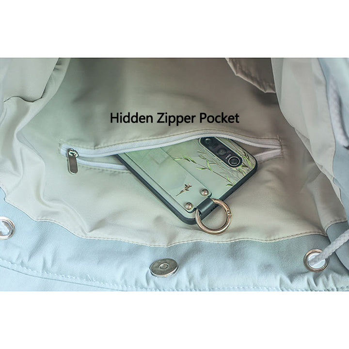 Mochila de lona de gran capacidad bordada hecha a mano con Buddha Stones - image 4