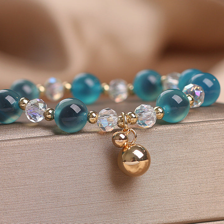 Pulsera con dijes de cuentas de armonía curativa de ágata dulce con Buddha Stones