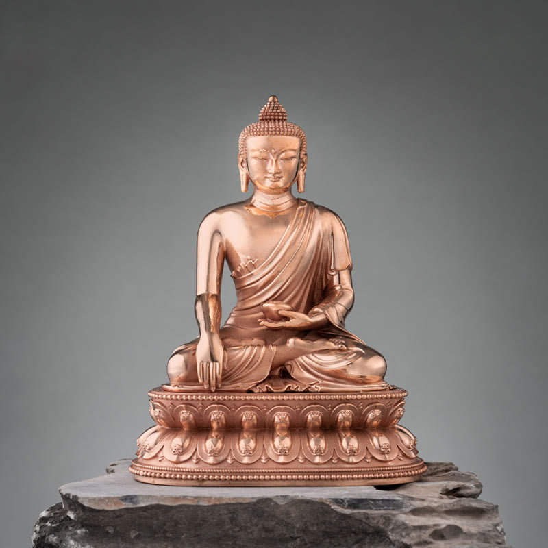 Estatuilla de Buda Gautama Shakyamuni, estatua de cobre de serenidad, decoración del hogar - 30*24*17 cm - image 0