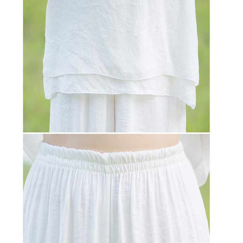 Conjunto de ropa de práctica matutina espiritual Zen para meditación y oración de Tai Chi, conjunto para mujer - image 4