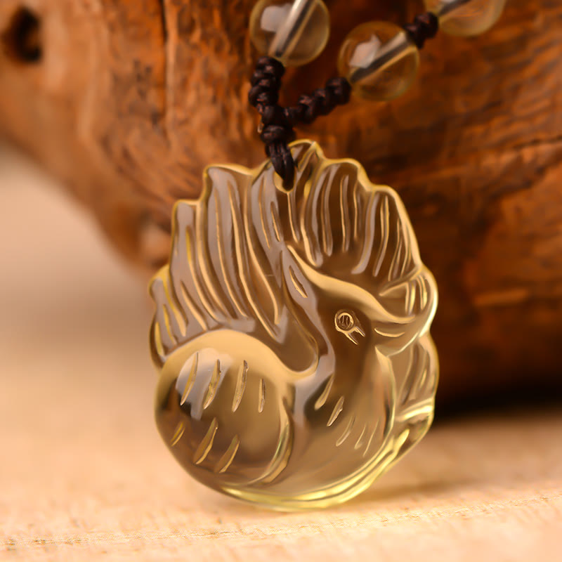 Buddha Stones, amatista Natural, cristal blanco, citrino, colgante de collar de la suerte de zorro de nueve colas