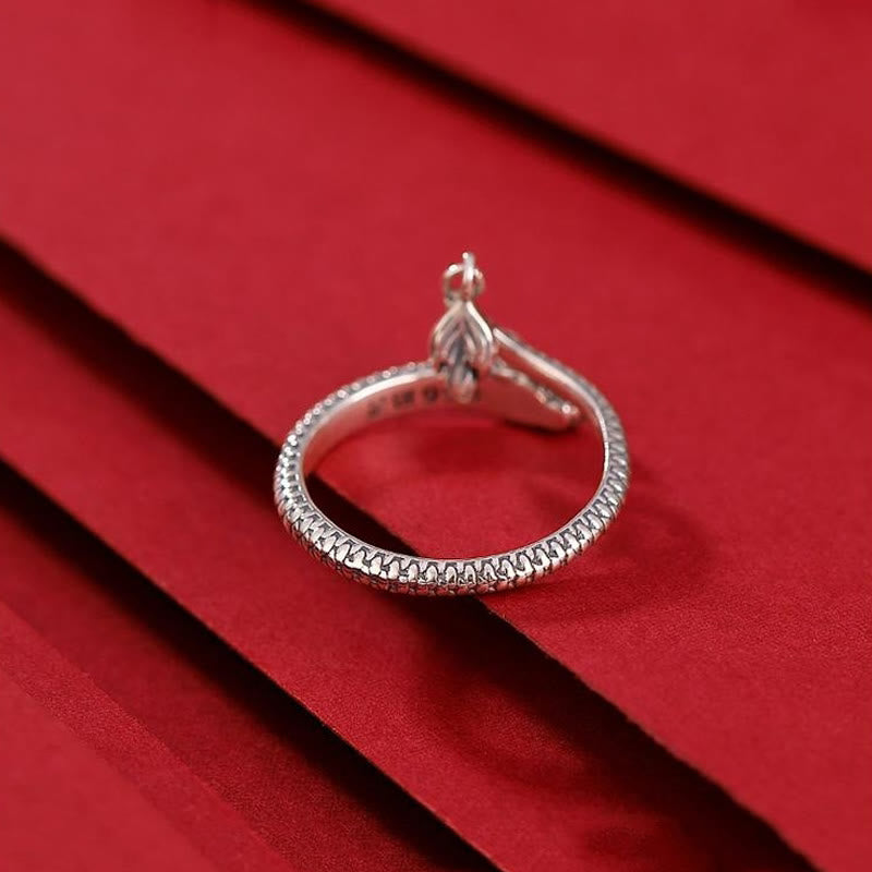 Anillo ajustable de plata de ley 925 con Buddha Stones , diseño vintage del Año del Dragón, protección de la suerte - image 20