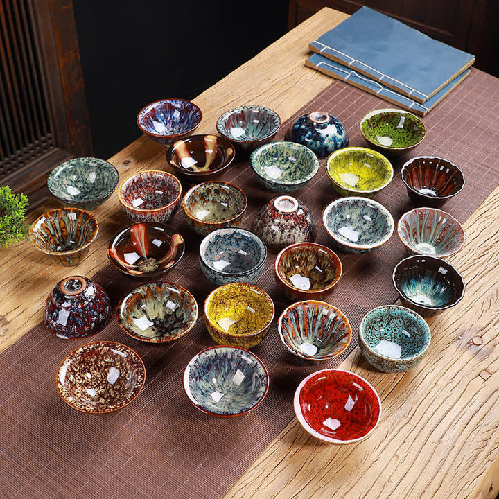 Tazas de té de cerámica coloridas con Buddha Stones para el hogar y la oficina - image 0