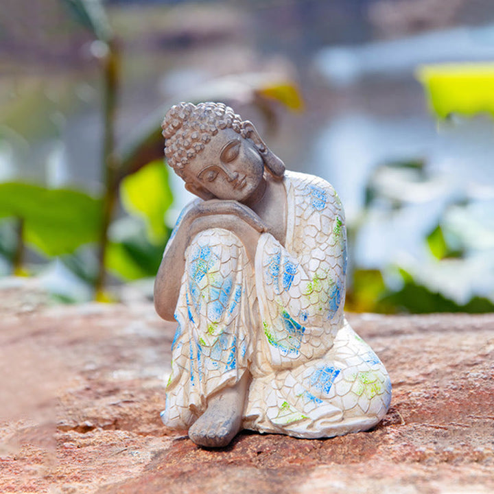 Estatua de resina de serenidad de Buda Zen meditando, decoración del hogar - image 17