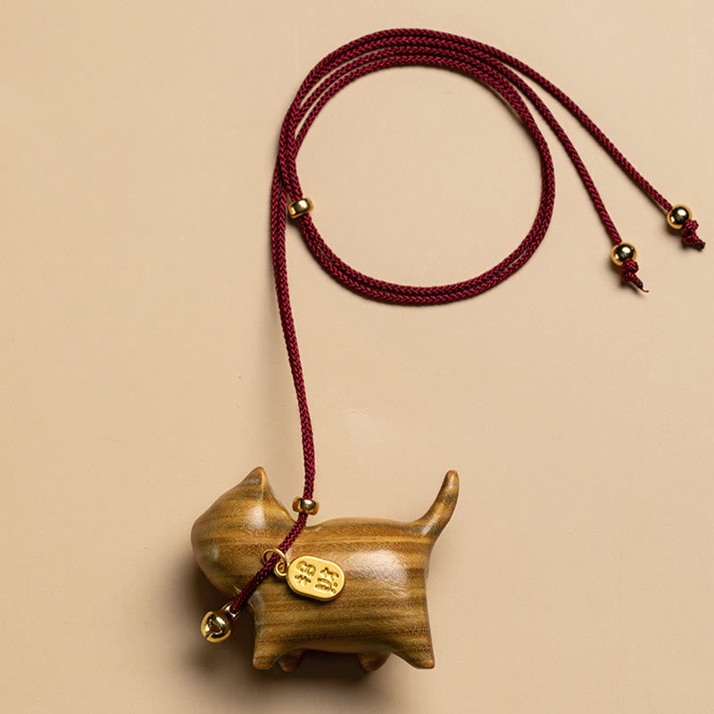 Buddha Stones, madera de ébano, sándalo verde, gato de la suerte, personaje Fu, campana de la suerte, equilibrio, decoración colgante para coche - Sándalo verde (cura ♥positiva) - image 9