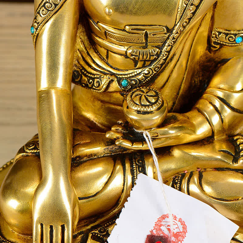 Estatua de cobre de la compasión de Buda Shakyamuni, decoración - image 8