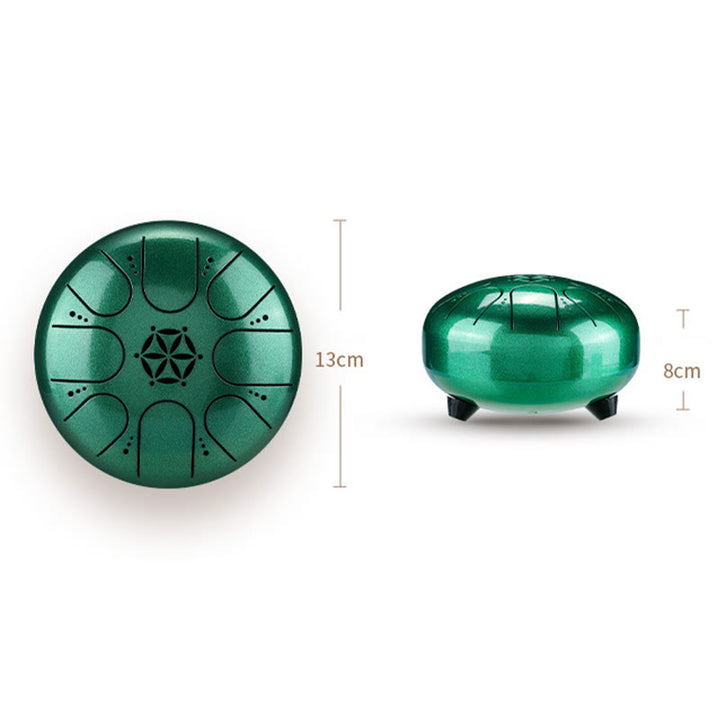Buddha Stones Steel Tongue Drum Sound Healing Meditación Yoga Drum Kit 8 Notas 5 pulgadas con bolsa de transporte