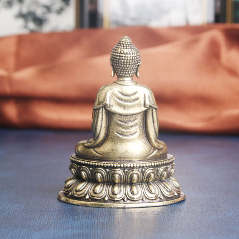 Estatua decorativa de cobre de la serenidad del Buda Tathagata - image 3