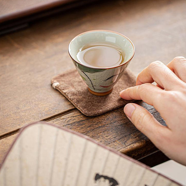 Taza de té de cerámica con Buddha Stones, bote de caqui, pez Koi, loto, taza de té de Kung Fu, 50ml