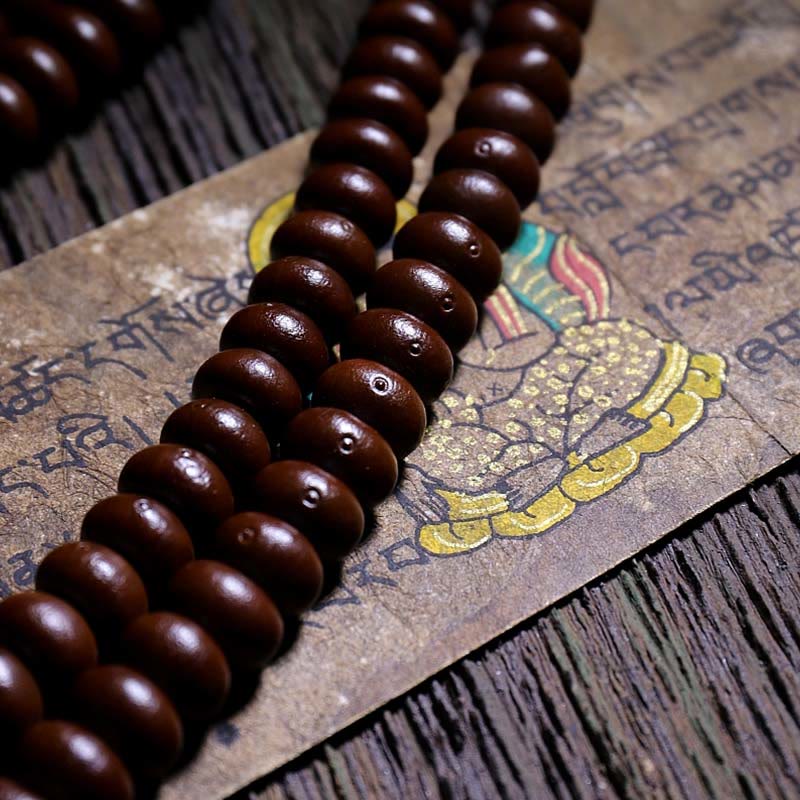Buddha Stones naturales del Tíbet 108 cuentas de Mala semilla de Bodhi púrpura cuentas Dzi de tres ojos pulsera de armonía Dorje de cobre