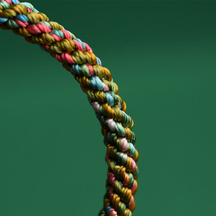 Pulsera trenzada hecha a mano para niños y adultos con Buddha Stones, cuerda colorida, suerte