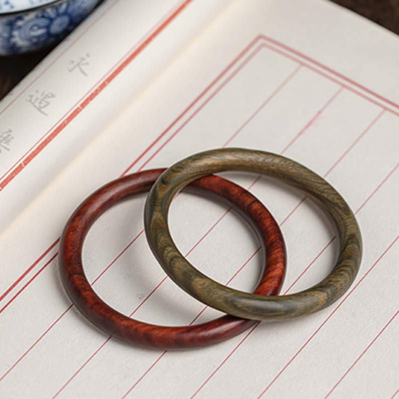 Brazalete de protección de sándalo verde de ébano rojo de hoja pequeña tibetana con Buddha Stones - image 24