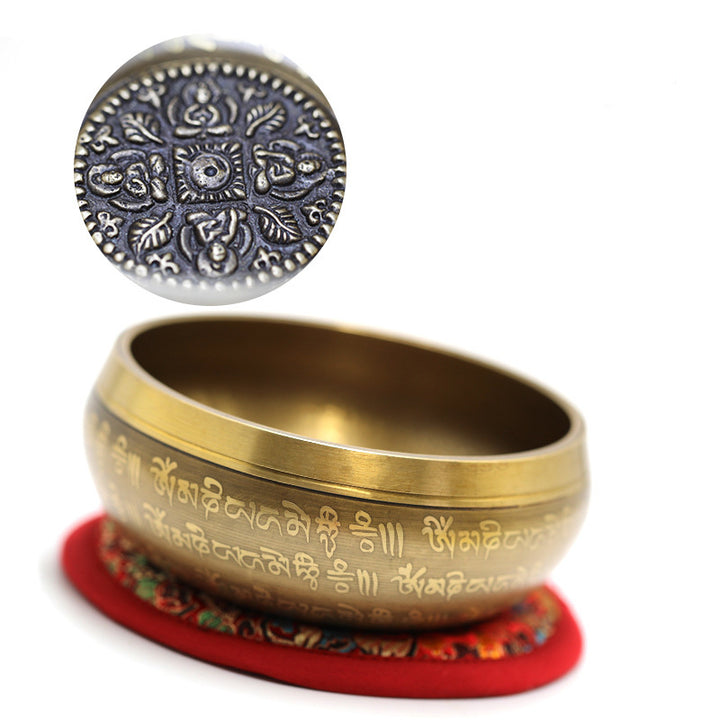 Cuenco con sonido tibetano de Buddha Stones hecho a mano para yoga, atención plena y meditación, juego de cuencos para cantar