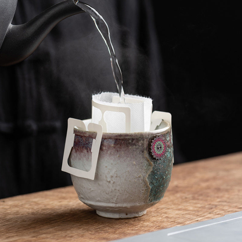 Taza de café de cerámica con cambio de horno de girasol de Buddha Stones , taza de café expreso con leche y té, 250ml