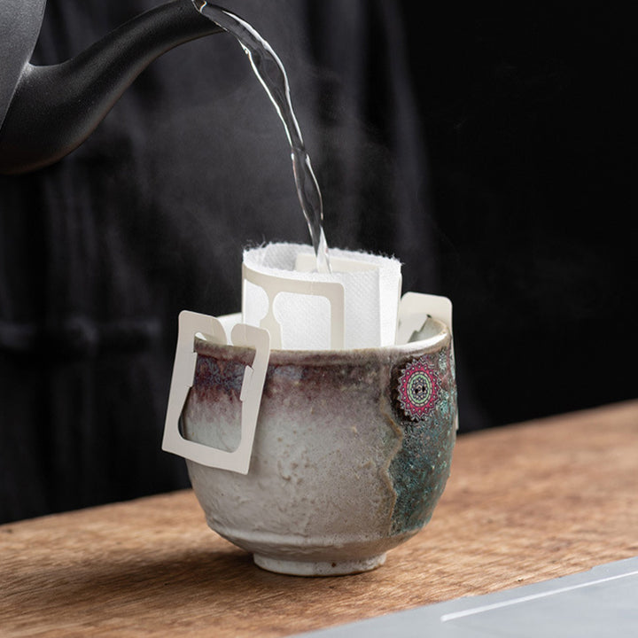 Taza de café de cerámica con cambio de horno de girasol de Buddha Stones , taza de café expreso con leche y té, 250ml