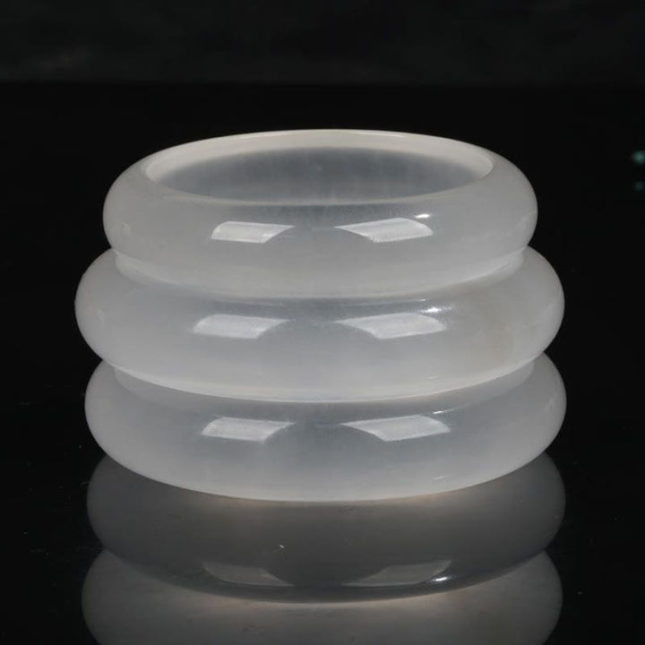 Pulsera de la suerte de la riqueza del jade de seda dorada translúcida natural de las Buddha Stones - image 7