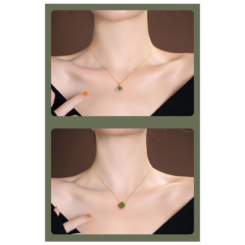 Plata de Ley 925 Natural Hetian Jade cian Jade suerte riendo Buda mariposa collar colgante - image 39