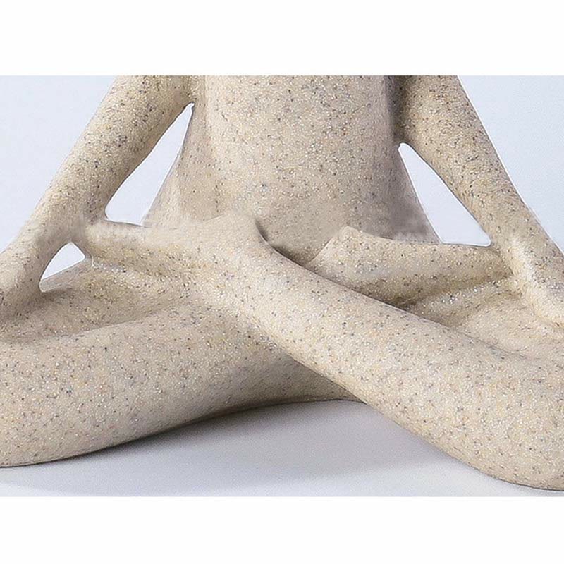 Decoración de escritorio de escultura de estatuilla espiritual de resina de ejercicio de meditación de Yoga abstracto - image 7