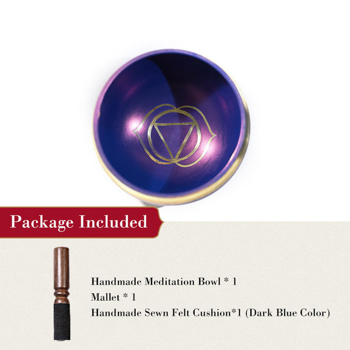 Cuenco con sonido tibetano de Buddha Stones hecho a mano para curación de chakras y meditación de atención plena, juego de cuencos para cantar