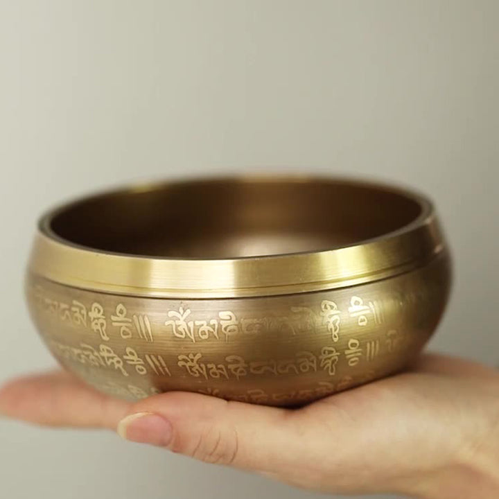 Cuenco con sonido tibetano de Buddha Stones hecho a mano para yoga, atención plena y meditación, juego de cuencos para cantar