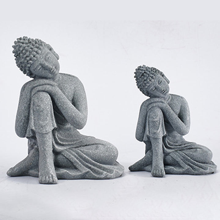 Buddha Stones Sentado Meditación Buda Bendición Compasión Decoración