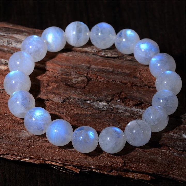 Pulsera de prosperidad de piedra lunar natural de Buddha Stones