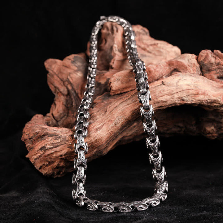 Pulsera con colgante de collar de protección de acero de titanio con diseño de dragón de Buddha Stones - image 19