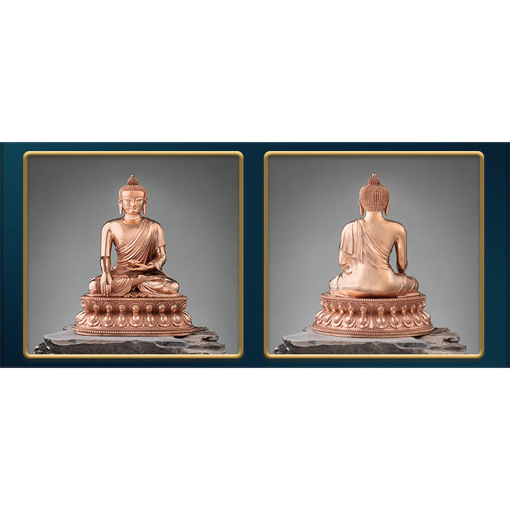 Estatuilla de Buda Gautama Shakyamuni, estatua de cobre de serenidad, decoración del hogar - image 14